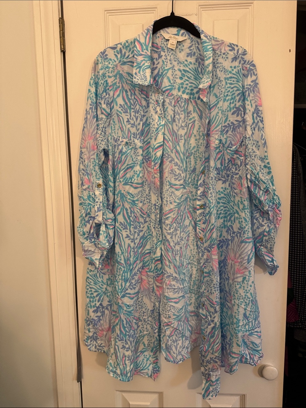 EUC Lilly Pulitzer Natalie Cover Up in Multi Via Del Mar - Picture 3 of 7